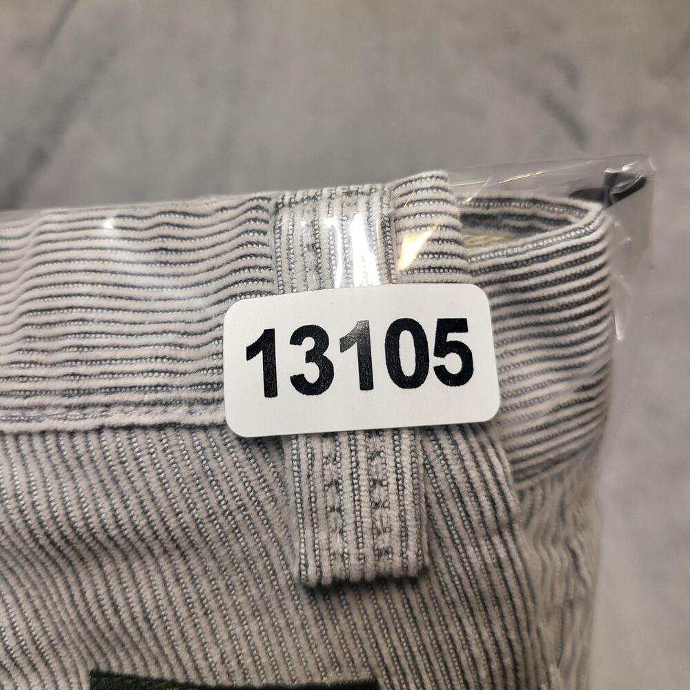Vintage Dockers Pants Mens 32x32 Gray Corduroy Khakis Flat Front Straight Chino - Picture 12 of 12